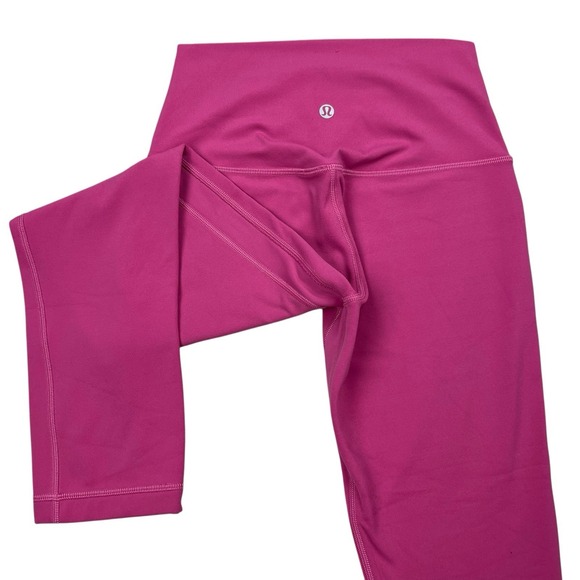 Lululemon Align High Rise Crop Leggings Womens Size 4 Pink Lychee - Picture 1 of 5